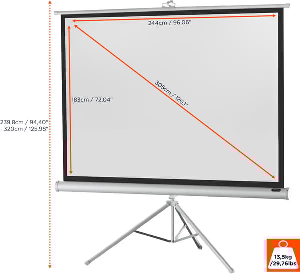 celexon stativ projektorduk Economy 244 x 183 cm, 120"