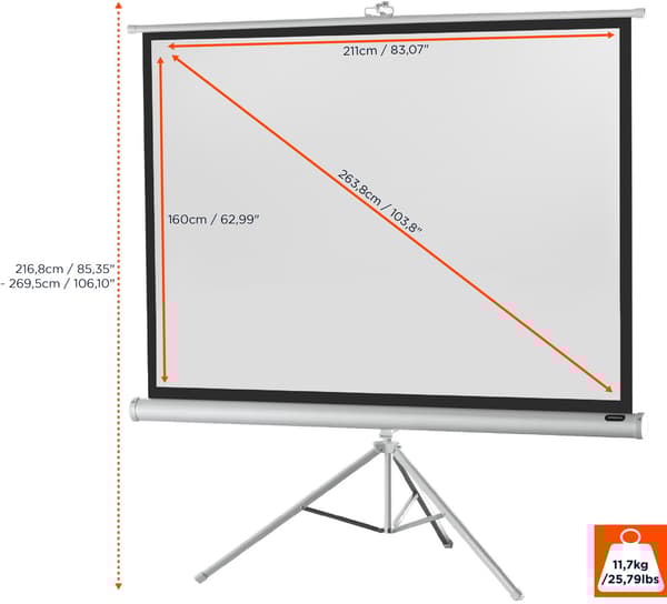 celexon stativ projektorduk Economy 211x 160 cm, 100"