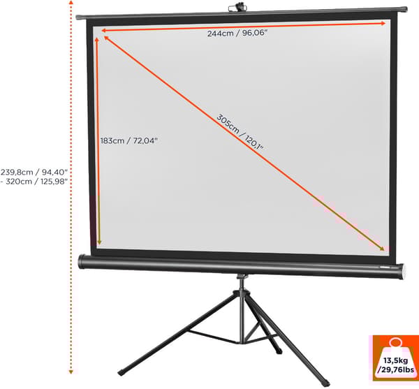 celexon stativ projektorduk Economy 244 x 183 cm, 120"