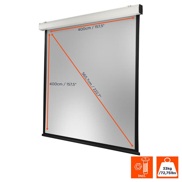 celexon projektorduk motordriven Expert XL 400 x 400 cm