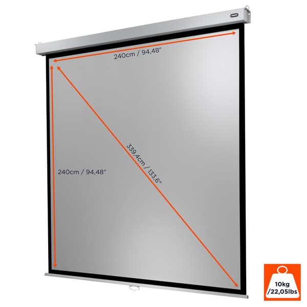 celexon manuell projektorduk Professional Plus 240 x 240 cm, 137"