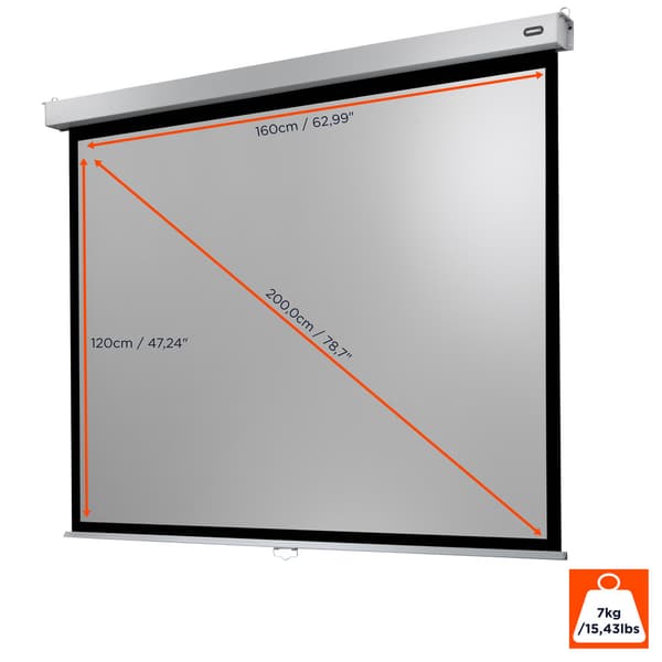 celexon manuell projektorduk Professional Plus 160 x 120 cm, 79"