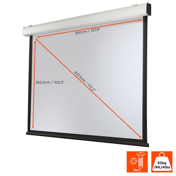 celexon projektorduk motordriven Expert XL 173 tum 350 x 265 cm