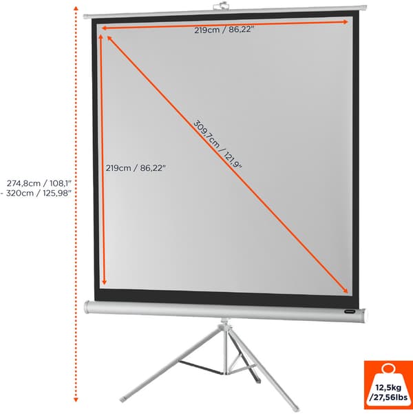 celexon stativbunden projektorduk Economy 219 x 219 cm - white