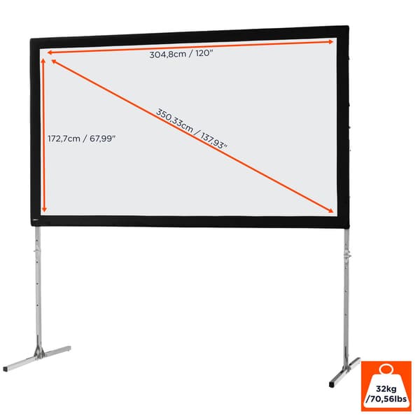 celexon ramspänd projektorduk Mobil Expert 305 x 172 cm, 138" - Frontprojektion