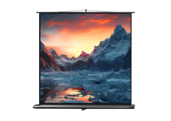 celexon ultramobil Professional projektorduk 120 x 120 cm Svart, Vit