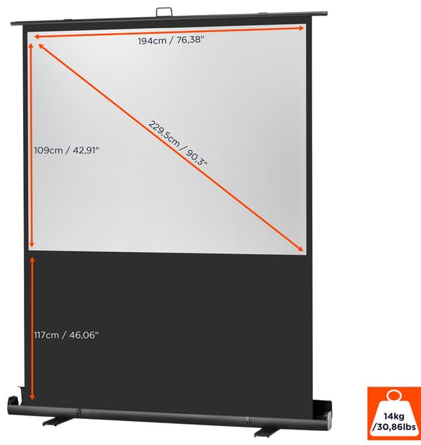 celexon projektorduk ultramobil Professional Plus, 200 x 113 cm