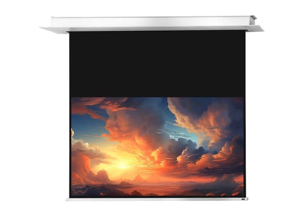 celexon motordriven takinfälld projektorduk Professional Plus 200 x 113 cm Svart, Vit