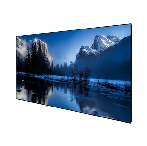 DELUXX Cinema ramspänd högkontrastprojektorduk SlimFrame 177 x 99cm, 80" - DARKVISION