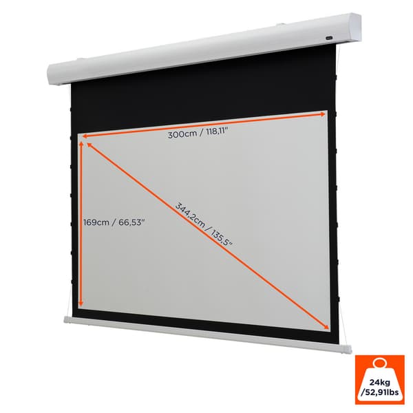 celexon projektorduk HomeCinema Tension 300 x 169 cm, 135" - MWHT