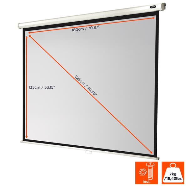 celexon manuell projektorduk Economy 180 x 135 cm, 87"