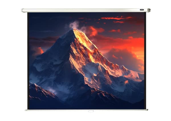celexon manuell projektorduk Economy 180 x 135 cm, 87" Svart, Vit