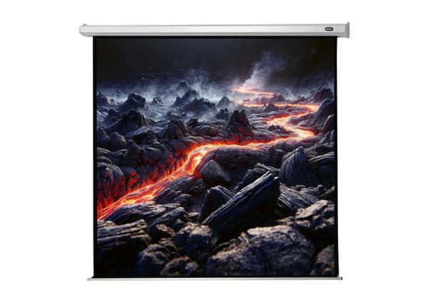 celexon motordriven projektorduk Economy 180 x 180 cm, 97" Svart, Vit