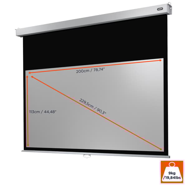 celexon manuell projektorduk Professional Plus 200 x 113 cm, 90"