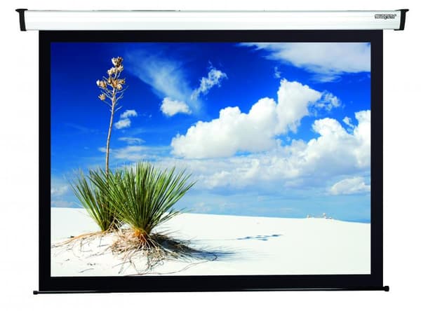ECRAN proiectie SOPAR, electric, format 1 : 1, fixare perete | tavan, 200 x 200 cm, telecomanda, "SP4200" Hvid