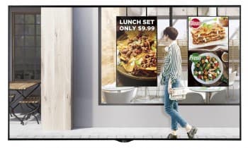 LG 75'' 75XS2E-B, 3840x2160, 2500nit, 24/7, Wi-Fi (dongle), WebOS 3.0, Window Display (Set)