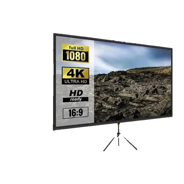 VEVOR 90" HD Projektor Skärm, 4K Upplösning, 160-graders Betraktningsvinkel, Justerbart Stativ