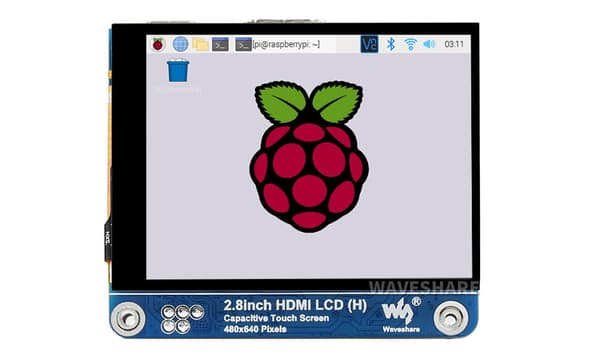 2,8" kapacitiv pekskärm LCD-skärm för Raspberry Pi 480x640 IPS