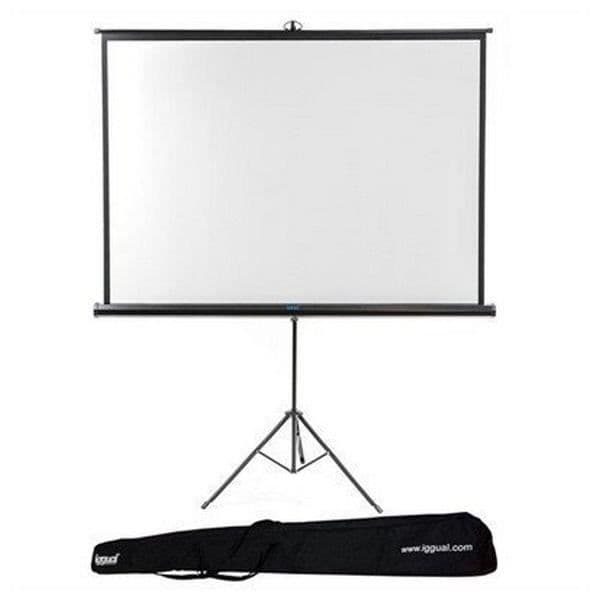 Väggskärm med stativ + väska iggual PSITS180 180 x 180 cm - iggual - Svart
