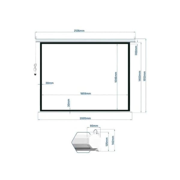 iggual Panoramic Electric Screen 80' 184x104 cm Fjärrkontroll Forts.