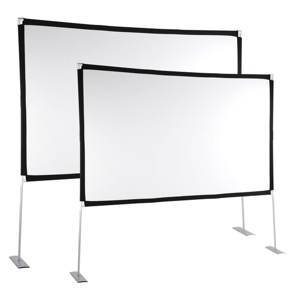 Bærbar Projektionsskærm, 4K HD Opløsning, Foldbart Design, Krølfrit Materiale