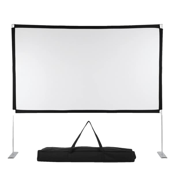 Bärbar projektionsduk, 4K HD-upplösning, 100 tum storlek,100 tum