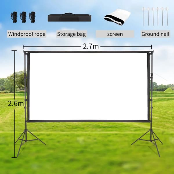 Bärbar Fällbar Filmduk, Högkvalitativ Muslinmaterial, Flera Storleksalternativ,2,6x2,7M