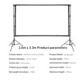 Miniatyrbild 2 av 2: Projektorduk, 120 tum storlek, maximal bredd 270 cm,2,6x3,3m