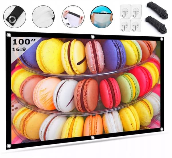 16:9 AZ 100" tygprojektionsduk