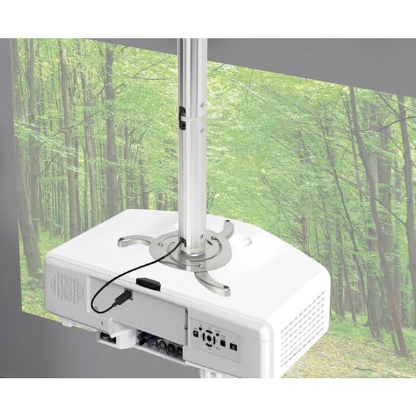 SpeaKa Professional Projector Projektor-takfäste Tiltbar, Vridbar Golv-/ takavstånd (max.): 106 cm Silver