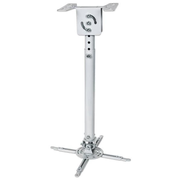 Manhattan 424851 Projektor-takfäste Tiltbar, Vridbar Golv-/ takavstånd (max.): 77 cm Silver