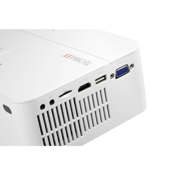 Technaxx Projektor TX-113 LED 1800 ANSI-lumen 800 x 480 WXGA med fjärrkontroll, VGA ingång, Integrerad högtalare