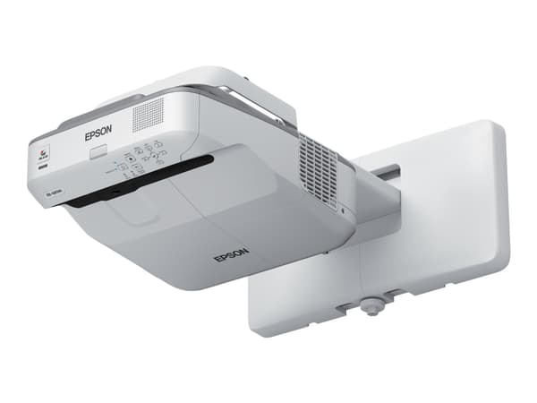 Epson EB-685W - 3LCD-projektor - 3500 lumen (vit) - 3500 lumen (färg) - WXGA (1280 x 800) - 16:10 - 720p - LAN - grå, vit Vit, Grå