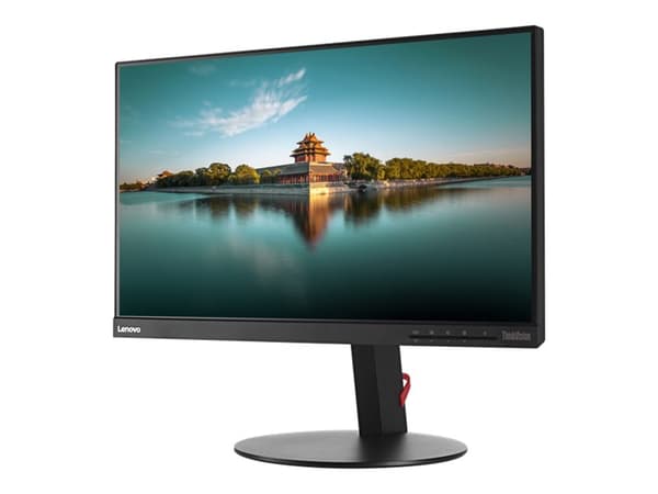 Lenovo ThinkVision T23i-20 - LED-skjerm - 23" - 1920 x 1080 Full HD (1080p) @ 60 Hz - IPS - 250 cd/m² - 1000:1 - 4 ms - HDMI, VGA, DisplayPort - ravn Sort