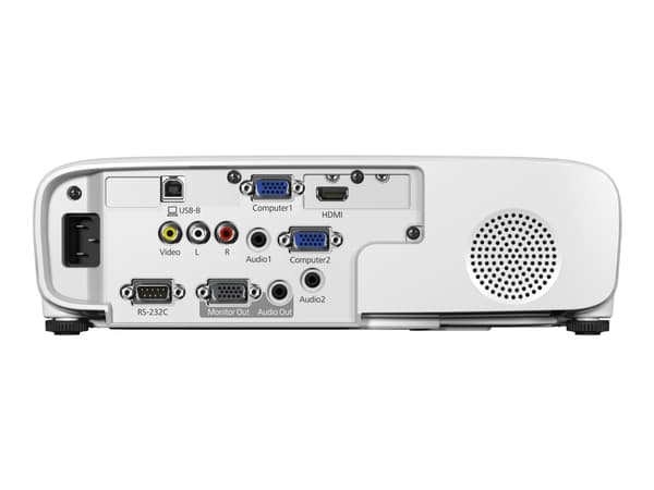 Epson EB-X49 - 3LCD-projektor - bärbar - 3600 lumen (vit) - 3600 lumen (färg) - XGA (1024 x 768) - 4:3 - LAN - vit