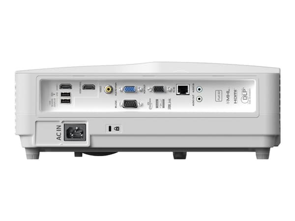 Optoma W340UST - DLP-projektori - 3D - 4000 lumenia - WXGA (1280 x 800) - 16:10 - 720p - ultralyhyt kiinteä linssi - lähiverkko - LAN