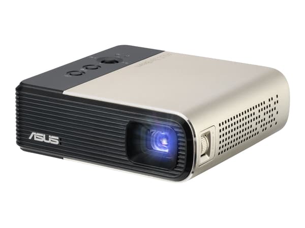 ASUS ZenBeam E2 - DLP-projektor - LED - 300 lumen - WVGA (854 x 480) - 16:9 - gull Sort, Gull