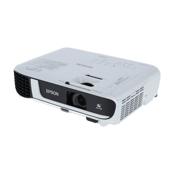 Epson EB-W51 mobil WXGA-projektor med 320" projektion, 4000 lumen och 3LCD-teknik Vit