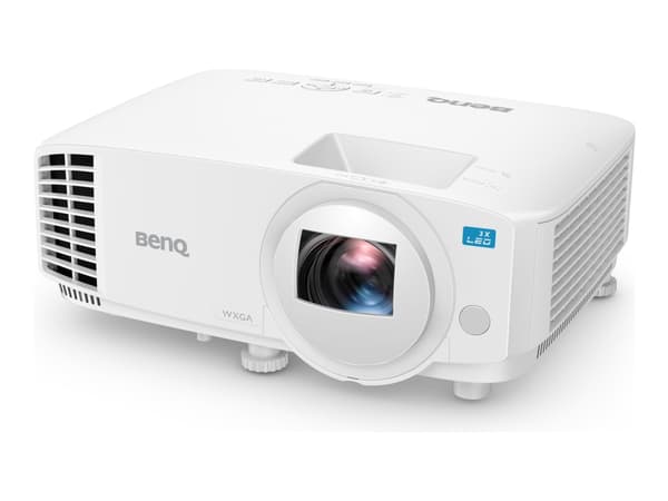 BenQ LW500ST - DLP-projektor - LED - portabel - 3D - 2000 ANSI-lumen - WXGA (1280 x 800) - 16:10 - kortkast zoomlinse - hvit