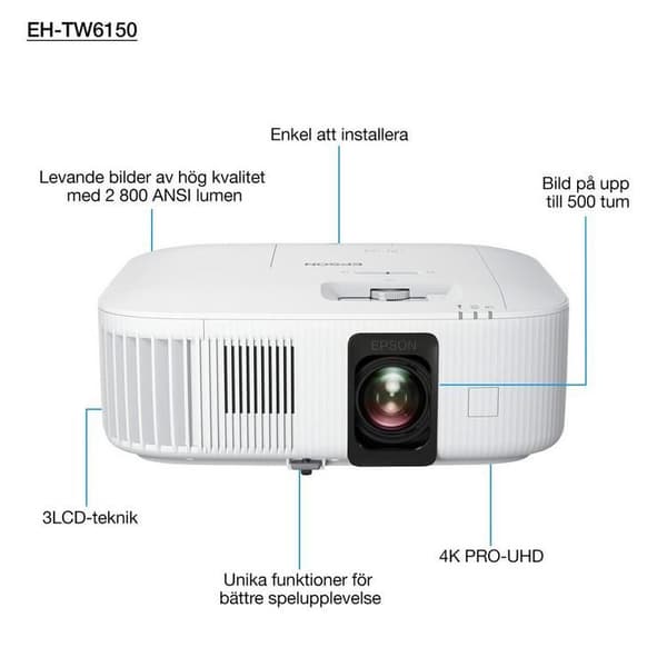 Epson EH-TW6150 4K-projektor 2800 lumen