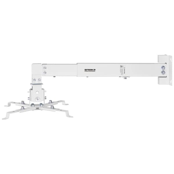 SpeaKa Professional SP-PWM-101 Projektor-väggfäste Vridbar Väggavstånd (max.): 600 mm Vit