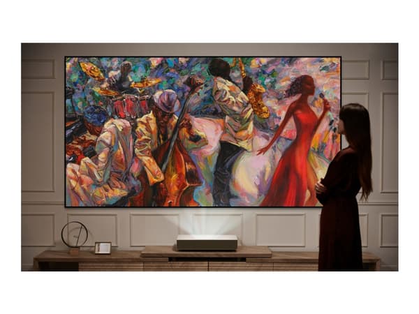 LG CineBeam HU915QE - DLP-projektor - laser - 3700 ANSI-lumen - 3840 x 2160 - 16:9 - 4K - ultrakortkast linse - hvit