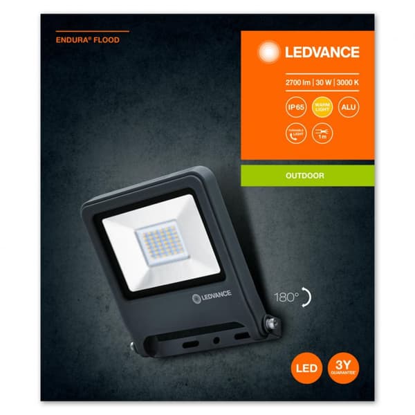 ENDURA FLOOD 30W 830 DG LEDV "000004058075237964" (timbru verde 2.00 lei)