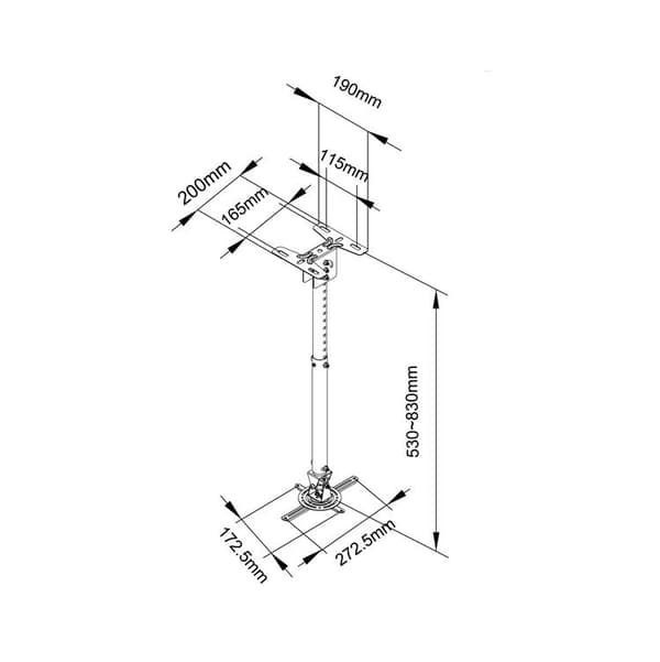 ESTILLO Projector Mount for Ceiling Mounting