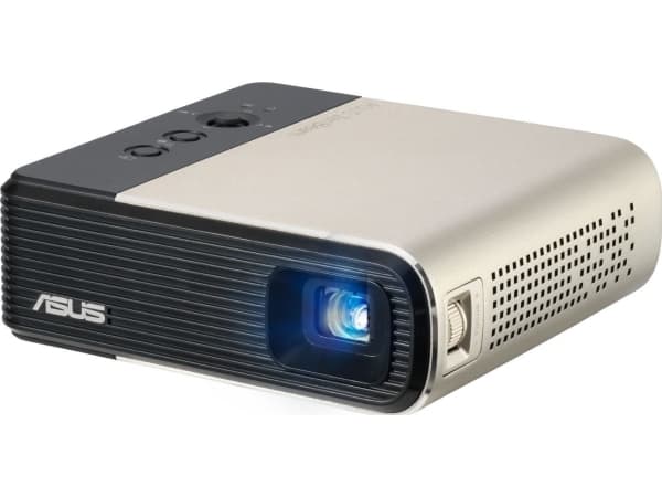 ASUS ZenBeam E2, 300 ANSI-lumen, DLP, WVGA (854x480), 400:1, 16:9, 762 - 2540 mm (30 - 100") Svart, Guld