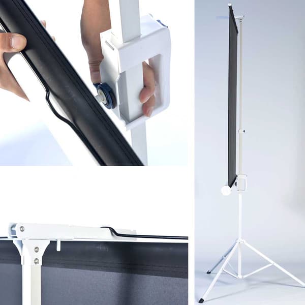 Phoenix Technologies Bærbar Projektionsskærm Med Stativ 80´´ 1.45x1.45 M Gylden