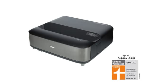 Epson EH-LS650B ultrakortstrålande projektor med 4K PRO-UHD och integrerad Android TV-plattform för den ultimata hemmabioupplevelsen Svart