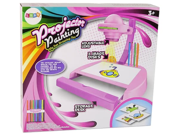 Projektor Tegnebord Pink Markers Skuffe