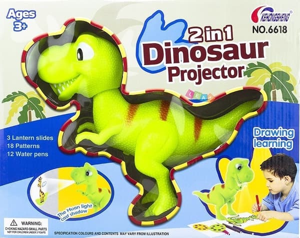 Dinosaur 2-i-1 målningsprojektor
