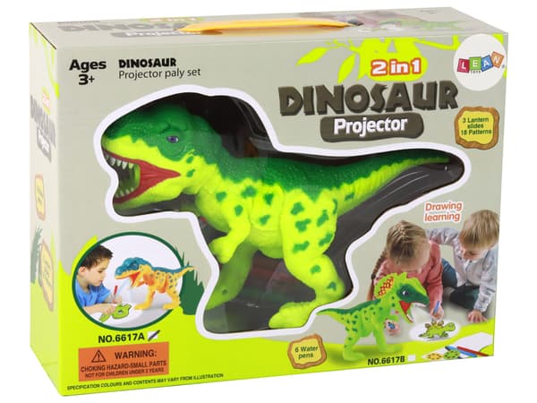 Dinosaur projektor + markører 18 billeder Maleri